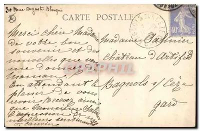 Marseille - Der Hafenkai und die Rue de la République — städtische Ansicht mit Straßenbahn und Kai — Verleger nicht sichtbar — Rückseite
