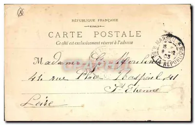 Marsiglia — La Rue de la République — Fototipia L. Jacquin, 19, rue Thibaneau — Verso