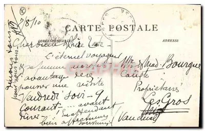 Marsella - La Rue de la République — vista de la galería Samaritaine con tranvía y peatones — editor desconocido, n°1 — Reverso