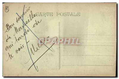 MARSEILLE - Rue de la République — widok placu z kinem i tramwajem — wydawca nie widoczny — Rewers