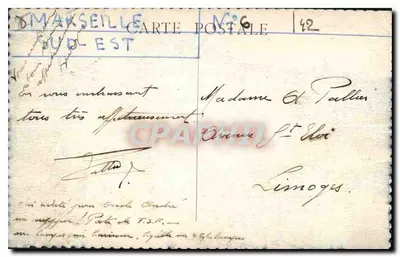 Marseille — Rue de la République — Onbekende uitgever, serie-nummer 6 — Achterkant