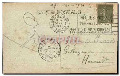 Marseille — Rue de la République — Cinématographe — nieznany wydawca — Rewers