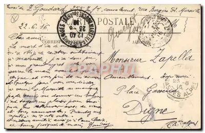 Marseille — O Caisso do Porto e Rua da República — X X — Editor Article, n° 13 — Verso