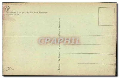 मार्सिले — रू डी ला रिपब्लिक — कैनल — एडिशन 'ला सिगों', 9 बिस — पीछे