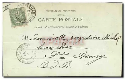 Marseille - 1 - Rue de la République — uitzicht op de Samaritaine — Fot. Lacour — Achterkant
