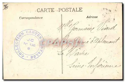 Marselha - Rue de la République — vista do canto com o ateliê da Samaritaine — E. L. — Verso