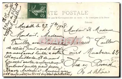 Marsiglia — Rue de la République — editore sconosciuto, n°1 — Verso