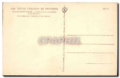 Aix-en-Provence — Klooster van de Sint-Salviator-kathedraal — Edities van kunst MONA — Achterkant
