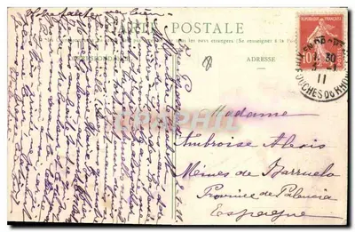 AIX-EN-PROVENCE — Le Portique de la Cathédrale — Éditeur R. Jaussaud — Verso