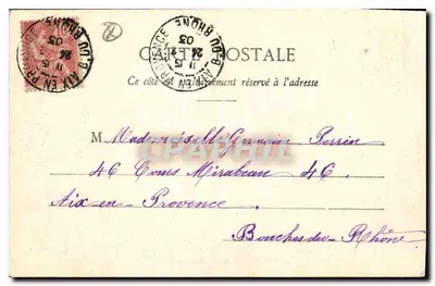 Aix-en-Provence — Claustro de Saint-Sauveur — editor Bauchet & Cie — Verso