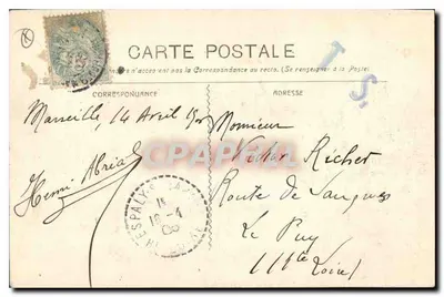 Marseille - Vue Générale du Vieux Port — Édition Nouvelles Galeries, n°63 — Verso