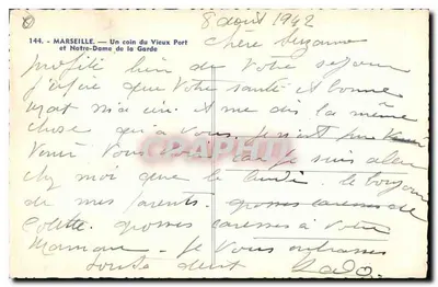 Marseille — Um canto do Velho Porto e Nossa Senhora da Guarda — Verso