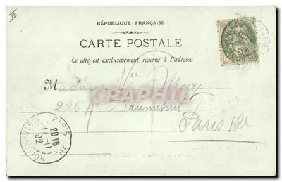 Marselha - O Cais do Porto (Lado dos Augustinos) — Fotografia de J. Leduc, 509 — datada 16 de novembro de 1902 — Verso