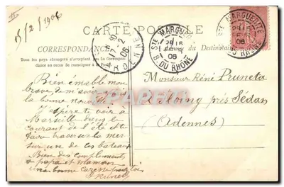 Marseille - De Kade van het Oude Haven — uitgever V. Lainour, n° 2509 — Achterkant