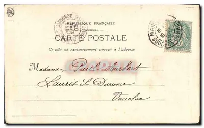 Marselha - 54 - A Entrada do Velho Port — Fotografia E. Agostin, datada 10/4/1903 — Verso