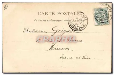 Marseille : A entrada do Port — G. M. 166 — Editor Bonnay — Verso