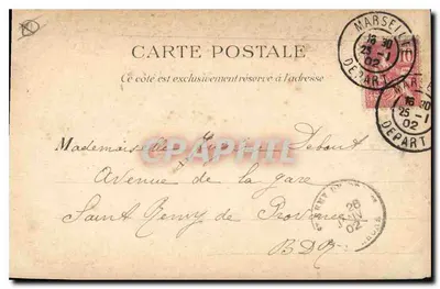 Entrada dos novos portos — Marselha — Edição C. MARILL n°22 — Verso