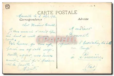 Marsiglia — Hotel di Città — MM. — Verso