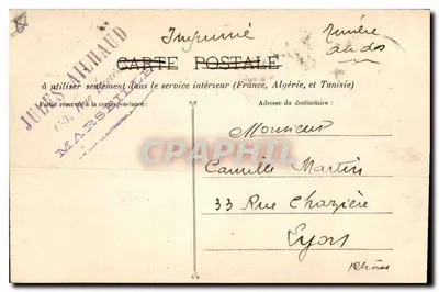 Marselha - A Prefeitura — vista da rua com trem e cais — R.Y.V.P. n°83 — Verso