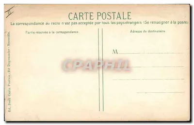 Marseille - Hotel de Ville e Calçada do Porto — Ed. Dock Carte Postale, Av. Dugommier — Verso