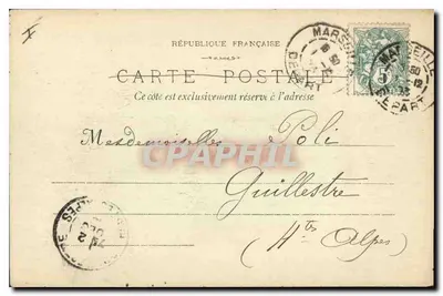 Marseille - 933 - A Prefeitura em um dia de Casamento — Editor: Léon B. Journe — Número de série 933 — Verso