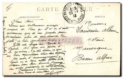 Marseille —Hôtel de Ville — Wyd. Ton des Nouvelles Galeries, nr 26 — Rewers