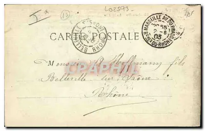 Marseille - A Prefeitura — vista do porto com barcos — editor L.P. 33 — Verso