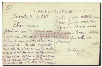 Marseille - Kade van het Haven - La Mairie — L.R. — Achterkant