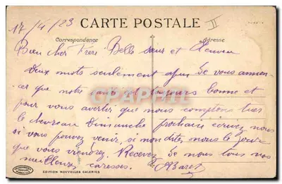 MARSEILLE - De Kade en Lantaarn van Sint-Maria — Uitgave Nouvelles Galeries, n°9 — Achterkant