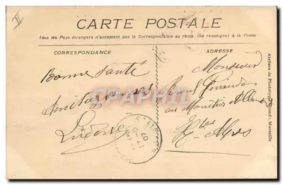 Ligting van Marseille — Ste-Marie — Ateliers van Fototypie Gend — Achterkant