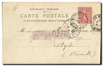Marseille — O Farol de Planier — Editor não visível — Verso
