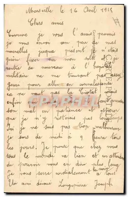 Faro di Santa Maria — Marsiglia — E. L. n°27 — Verso