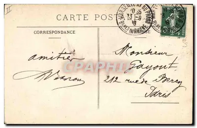 Marseille — Molo św. Meryków — Wyd. Nourric & Gadeaux — Rewers