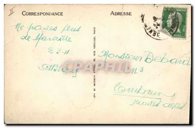 Marseille — Faro de la Désirade — Vertrek van een postzegel — LL 311 — Achterkant