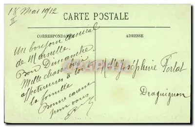 Marseille — Fary Désirade — Odejście poczty z Chin — LL. n°117 — Rewers