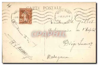Marsella - El muelle y el faro de Santa María — Reverso