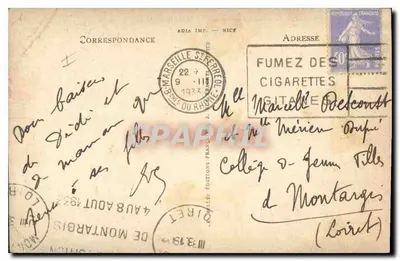 Marseille — Fary Désirade — Odejście poczty z Chin — Adia — Rewers