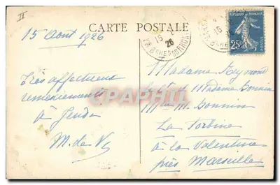 Marseille — Molo Désirade — wydawca nieznany, numer seryjny nieczytelny — Rewers