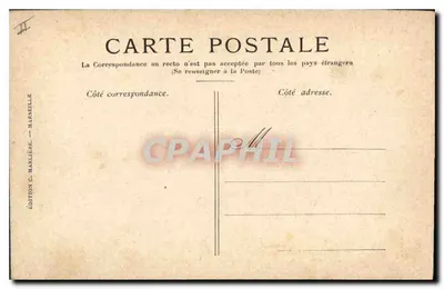 Marsella — Faro de Santa María y Notre-Dame-de-la-Garde — Edición C. Marsella, n°10 — Reverso