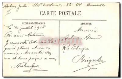 Marseille — Fary Désirade — Wyruszanie statku do Chin — LL. — N° 117 — Rewers