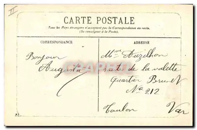 Marselha — Farol da Désirade — editor: R. Dubonnet, n°22 — Verso