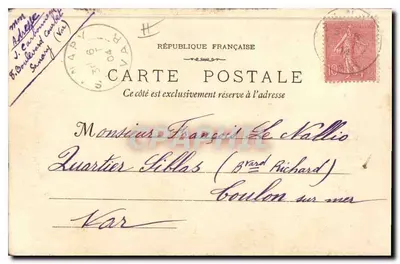 Marseille — O Farol de Santa Maria — Bilhete postal antigo n°79 (bis) editada pela Sociedade Francesa de Cartas Postais — Verso