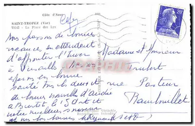 Saint-Tropez — La Plaza de los Lirios — Fotografía de Pian — Reverso