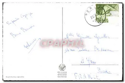 Genève. Algemene uitzicht — Edities Jaeger, n° 7022 — Achterkant