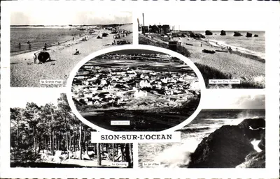 Sion-sur-l'Océan — Vista aérea e praias — Editor Artard, Número de série não visível