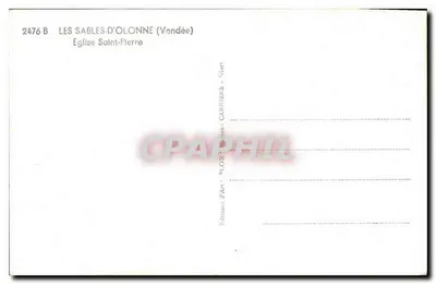 Kościół św. Piotra — Les Sables-d'Olonne (Vendée) — Wydawnictwo Sztuki A. Carrick — Rewers
