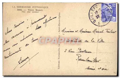 Le Gubey — Castelo forte com torres redondas — Editor Le Gubey, n°5082 — Verso