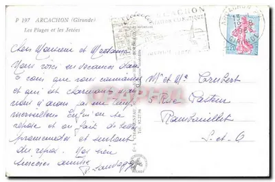 Plaża i przystań w Arcachon — Élécé — P 197 — Rewers