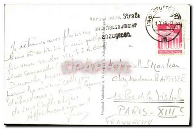 Stuttgart-W. z Degerloch — widok z lotnictwa — nieznany wydawca — Rewers