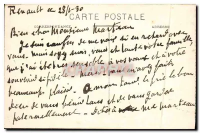 ALGER - Rue du Chameau — visão de rua com escada e dois personagens — Coleção Inès, E.P.S. n°27 — Verso